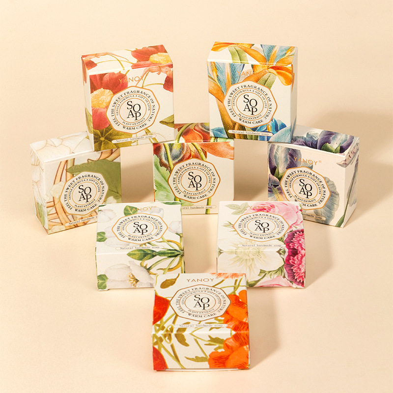 in stock Yasnuoyan Rose Essential Oil Handmade Soap Wedding Festive Return Gift Flower Flower Shape Hand Gift Soap Customization