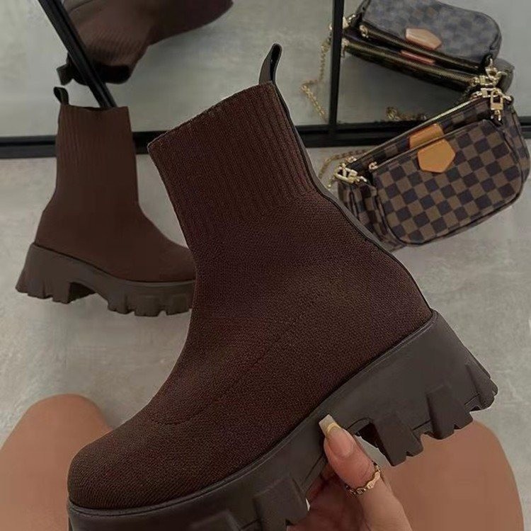 High-heeled chunky-heeled sandals women's soft-soled 2023 Summer latest thick-soled waterproof platform fashionable all-Match peep-toe mom's sandals