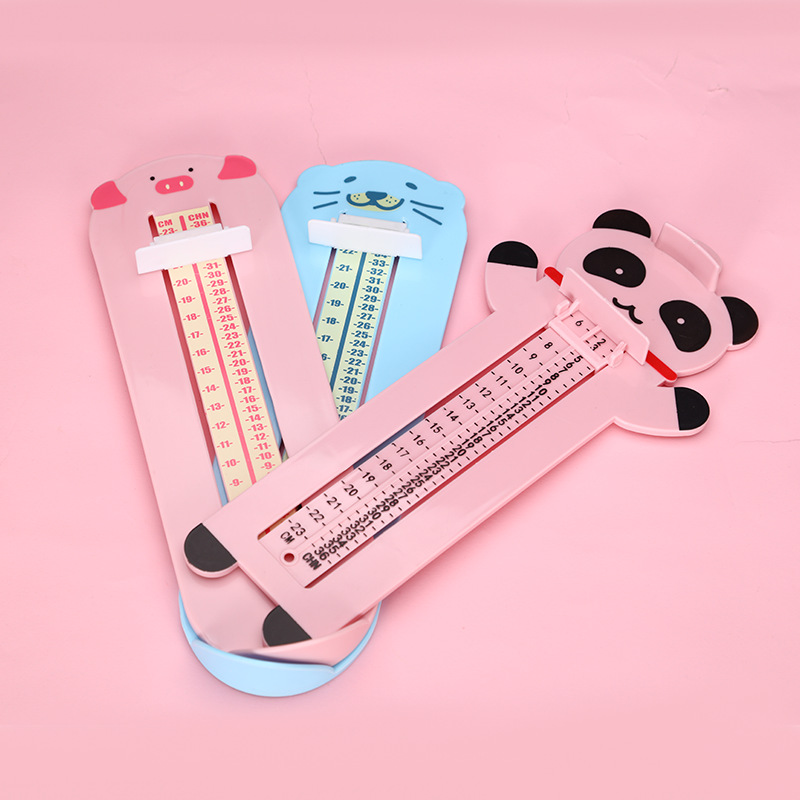 Baby's Foot Measuring Device Children's Shoes Inner Length Measuring Foot Length Ruler Baby's Shoe Size 0-8 Years Old Shoe Buying Artifact Household