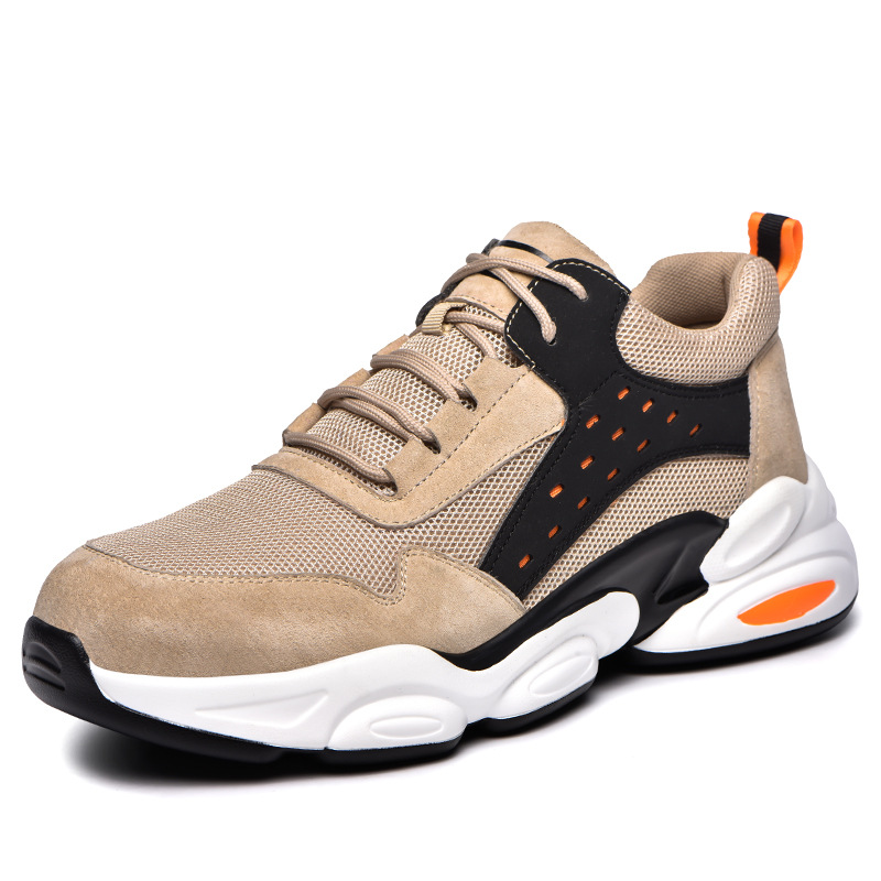 Four Seasons Labor Protection Shoes Men's Anti-smashing and Anti-stab Steel Toe Soft Bottom Work Shoes Breathable and Lightweight Safety Shoes