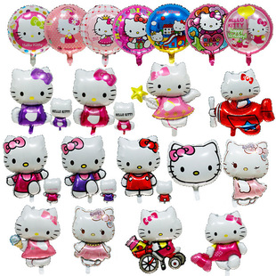 Cartoon balloon shape Angel Kitty18-inch cat shape party decoration balloon Hello Kitty aluminum film balloon