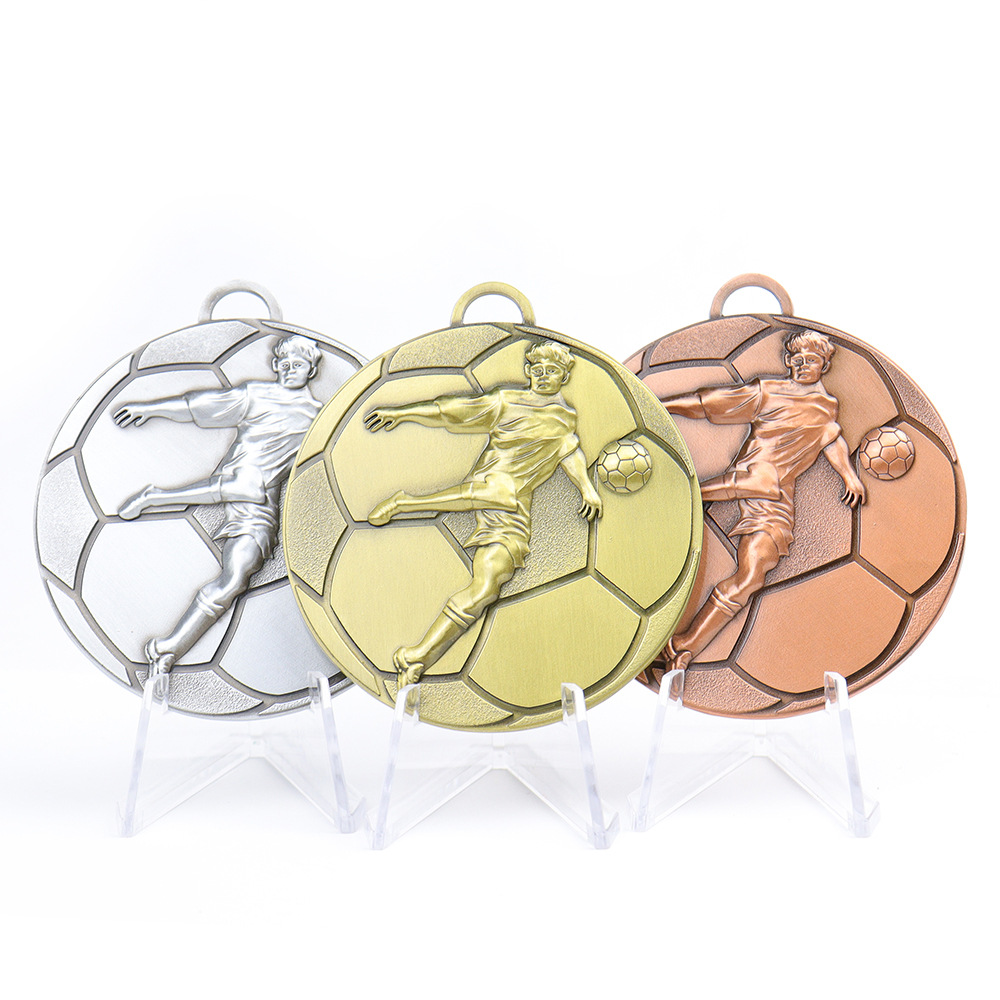 In stock blank metal medal games Football Game Award Medal listing gold silver copper marathon Honor Award