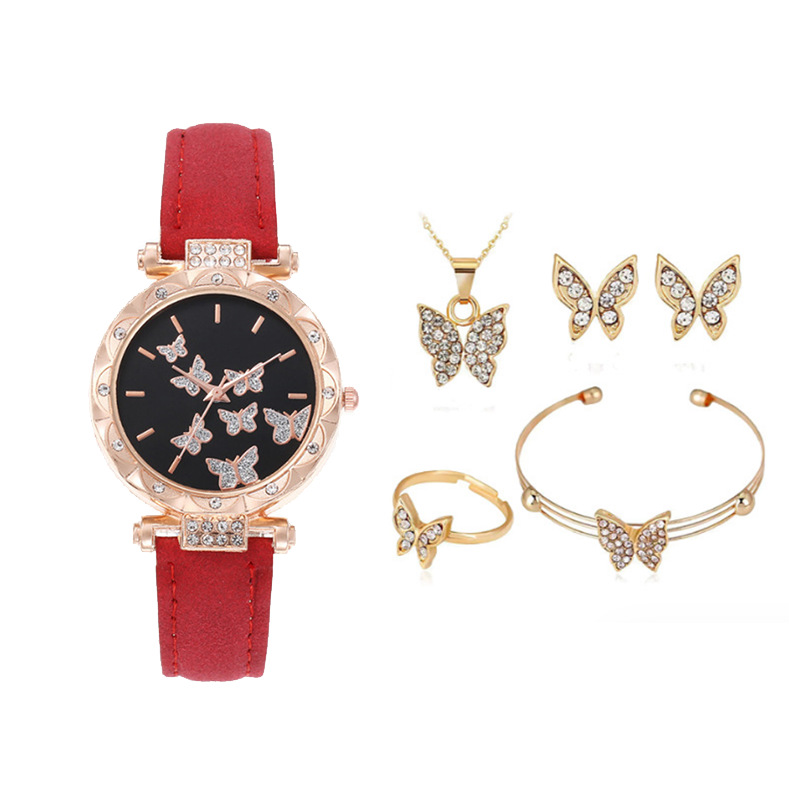 New TikTok Popular Women's Watch Fashion Simple Watch Butterfly Digital Belt Watch Wholesale
