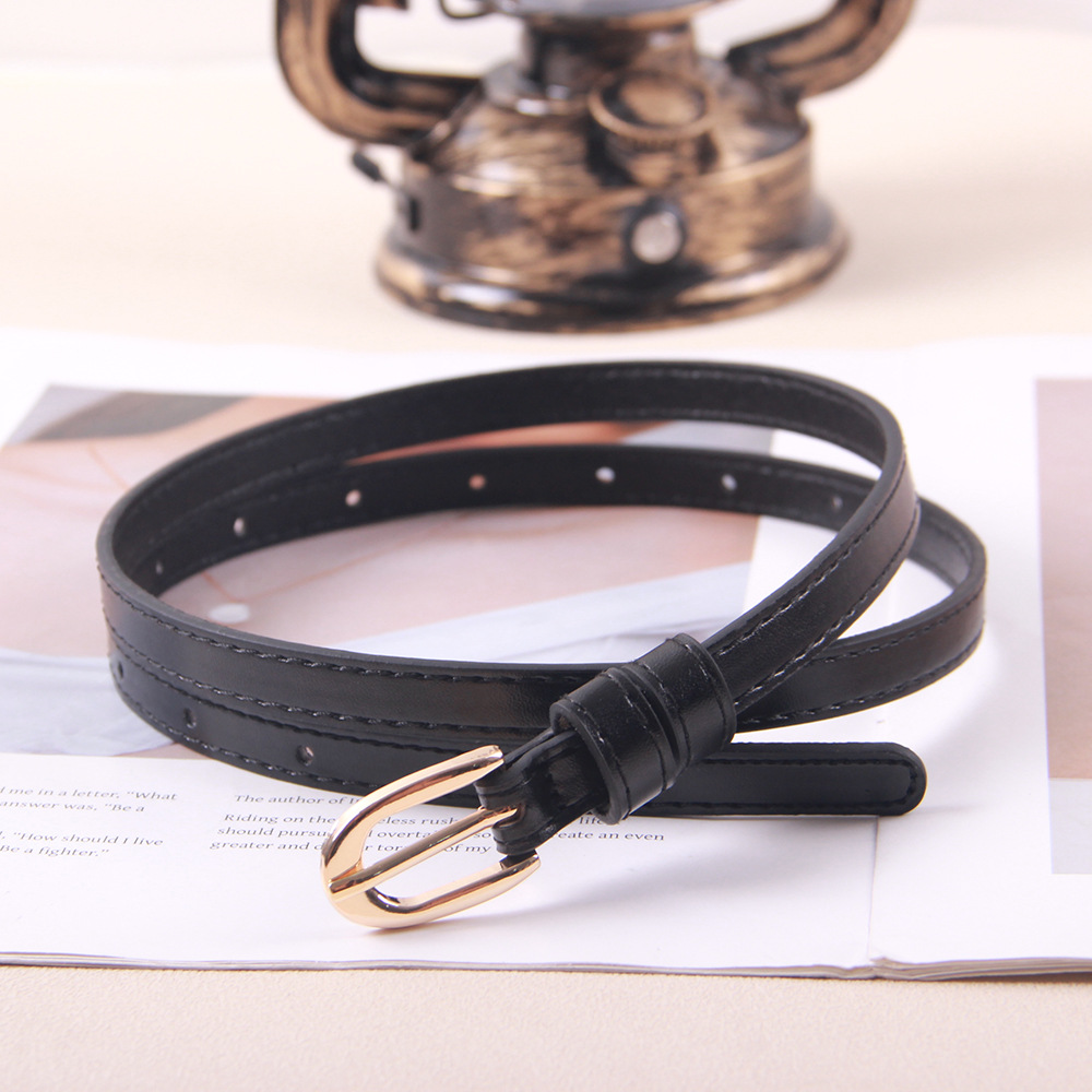 Small Belt Women's Simple All-match Fashion Thin Belt Instagram Style Decorative Jeans Summer Black Trendy Belt