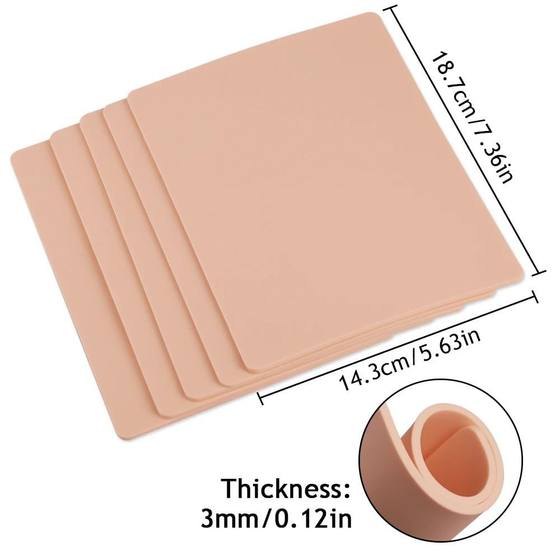 1/3MM A4 Size Tattoo Exercise Skin Double Sided Silicone Permanent Makeup Exercise Skin Tattoo Supplies