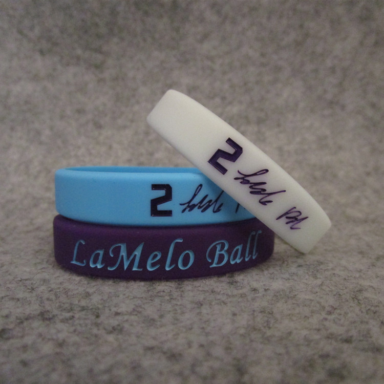 Basketball Star Wasp No. 2 Ramello Bauer Three-Ball Signature Luminous Sports Bracelet Silicone Wristband Couple