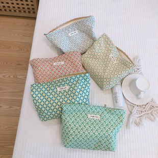 [Suxi cloth bag] Spring and Summer new fresh floral cosmetic bag cosmetic storage cotton bag convenient clutch
