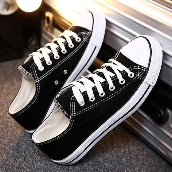 Low-top Canvas Shoes for Men and Women Couple Students Korean Style All-match Casual Shoes Classic Single-layer Shoes White Shoes Skate Shoes H01