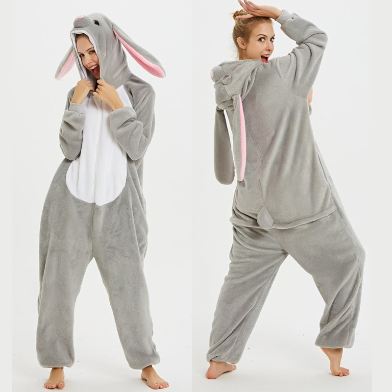 Zodiac cartoon one-piece pajamas adult winter flannel animal jumpsuit children's cartoon parent-child homewear