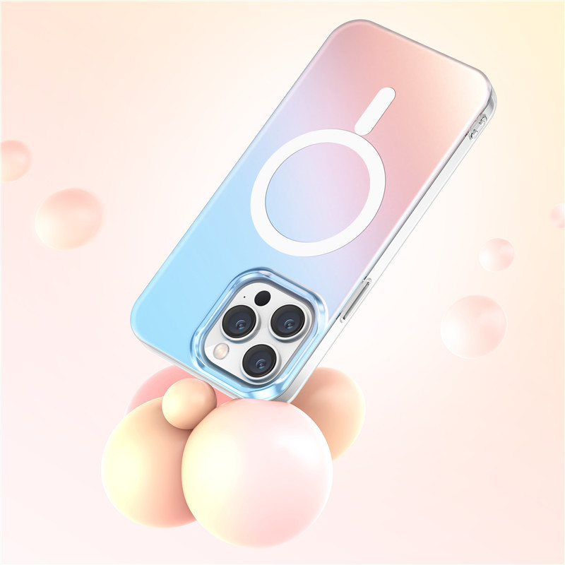 For Apple 15 magnetic mobile phone case Magsafe laser iphone14 frosted 13 chameleon 16Pro wholesale