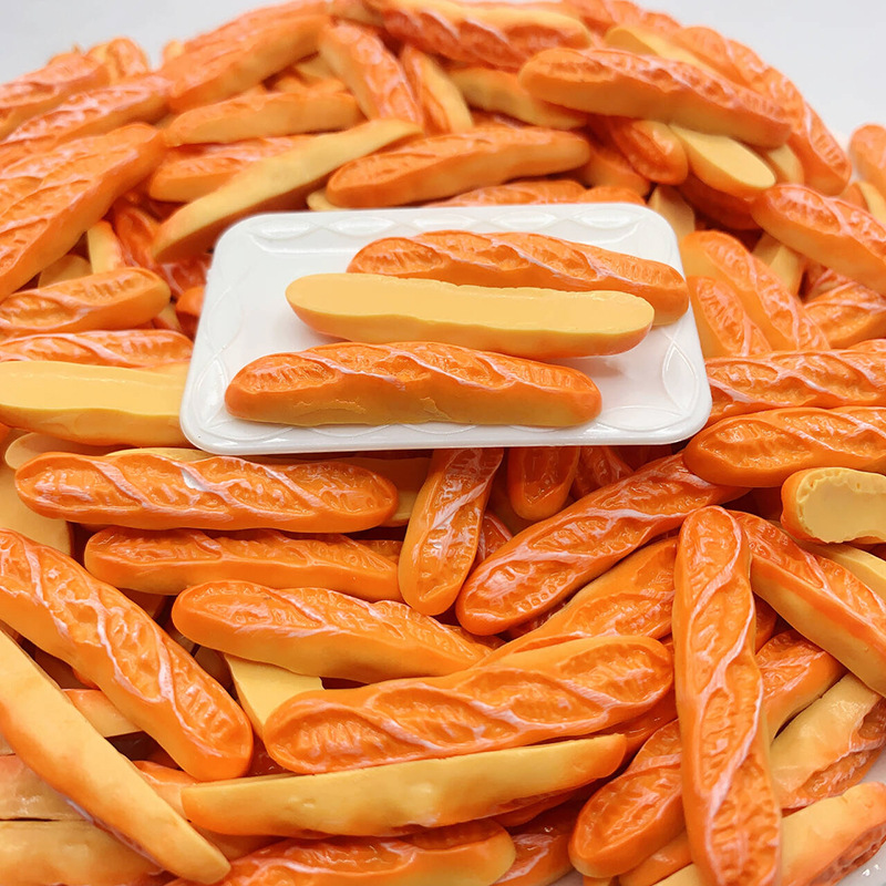 Food and play miniature baguette food resin accessories cream glue mobile phone case handmade homemade jewelry material bag wholesale