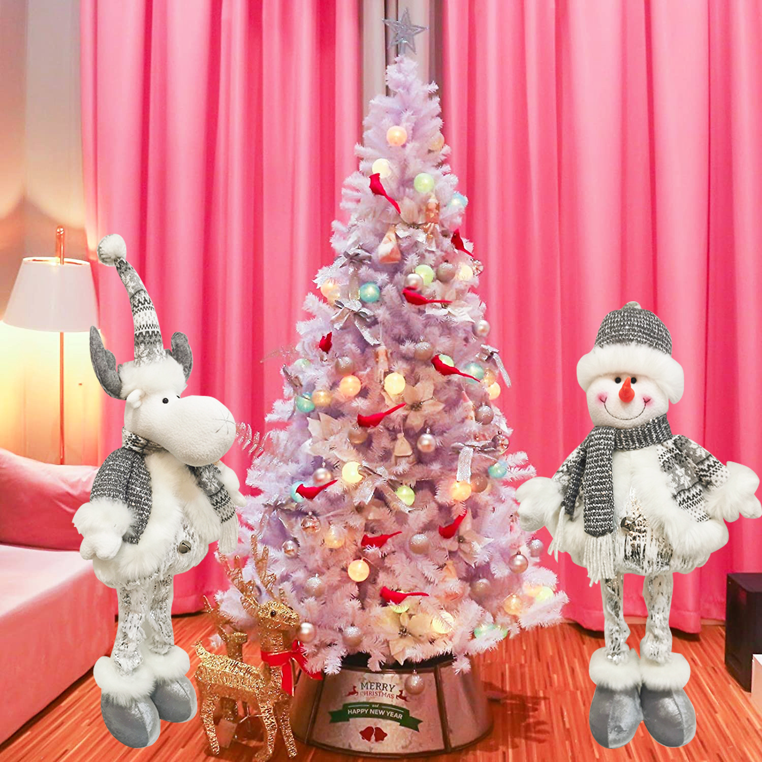 2023 spot Christmas decorations Christmas gift ornaments Christmas telescopic doll snowman deer ornaments wholesale