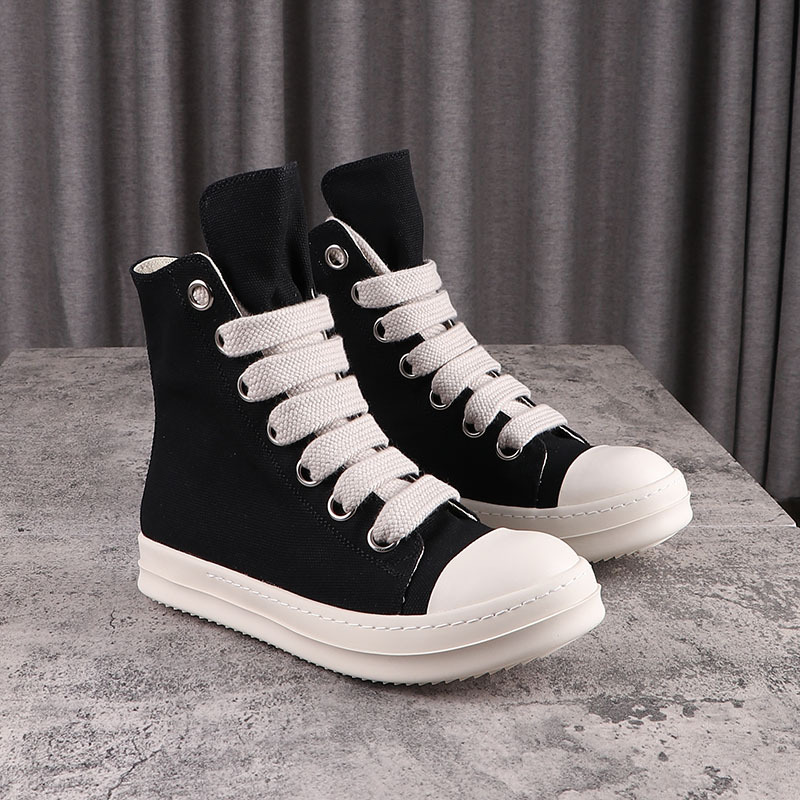 D801 high-top canvas milk-scented thick-soled thick-soled sneakers for women ro shoes men's winter autumn and winter new style with thick shoe holes