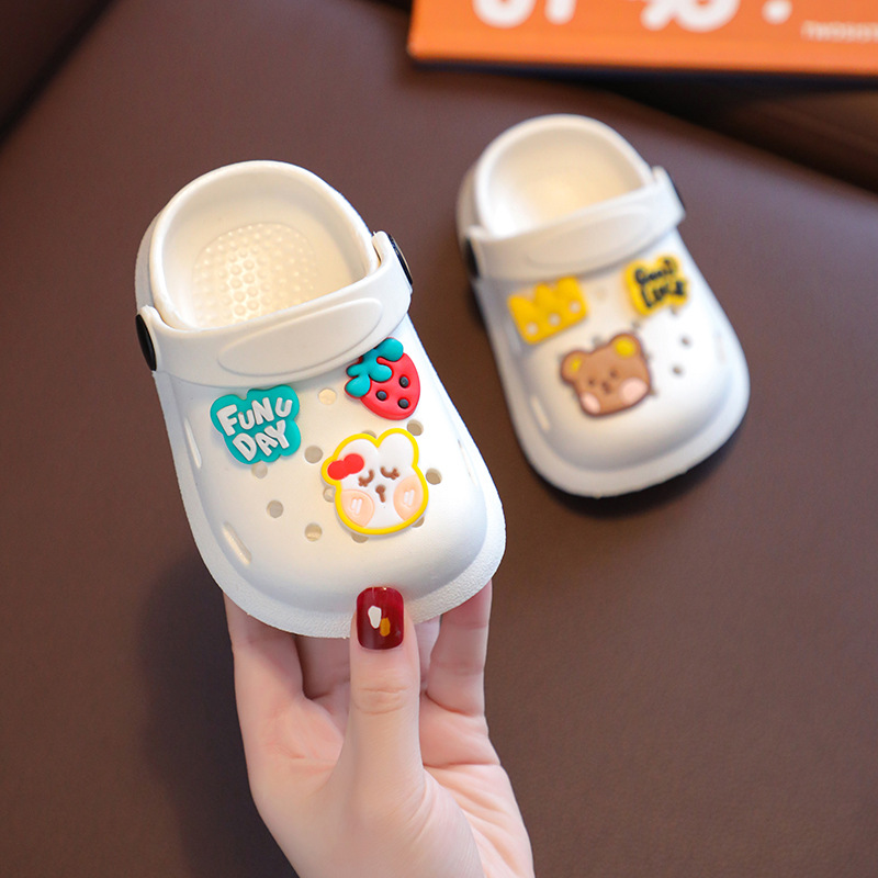 Children's Slippers Summer Boys and Girls Cartoon Cute Non-slip Baotou Cave Shoes Baby Slippers