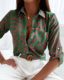 2022 European and American Foreign Trade women's cross-border Spring and Autumn tops stand alone Amazon long-sleeved shirt printed shirt for women