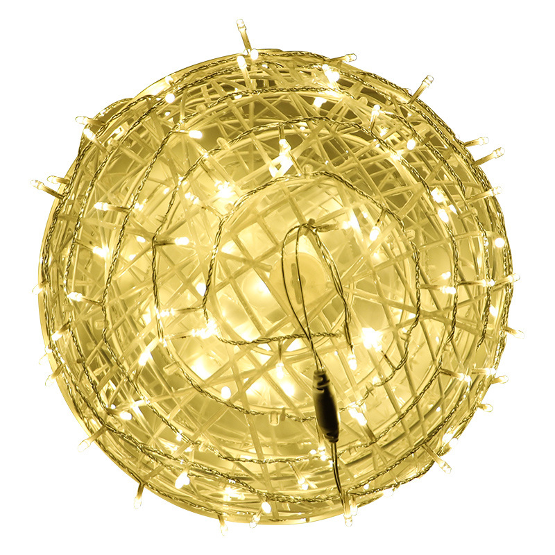 Factory direct led rattan ball lamp outdoor rainproof ball lamp landscape Hanging Tree ball lamp outdoor lights wholesale light string