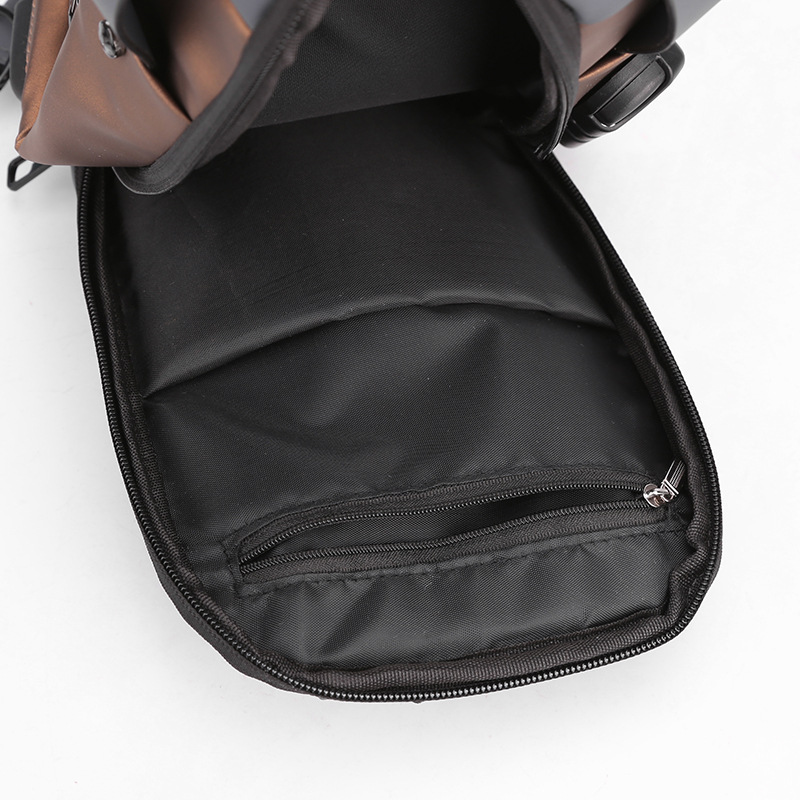 Chest Bag Men's New Fashion Brand Crossbody Bag Water-repellent Oxford Cloth Shoulder Bag Combination Lock Sports Casual Backpack