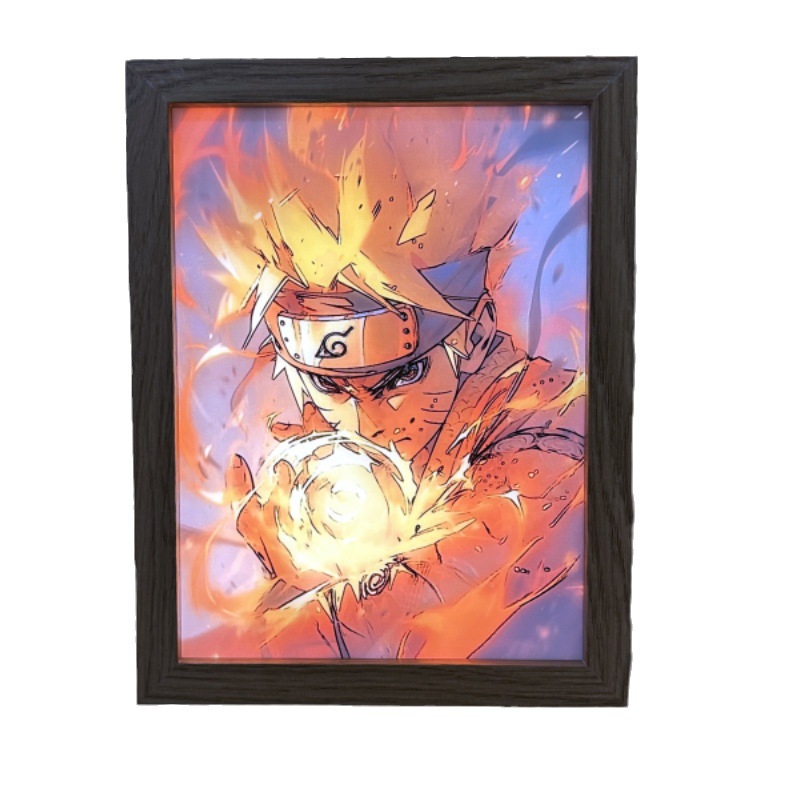 Naruto lighting painting wholesale Naruto Kakashi yuzhibo skunk Sasuke luminous painting decorative painting anime hanging painting