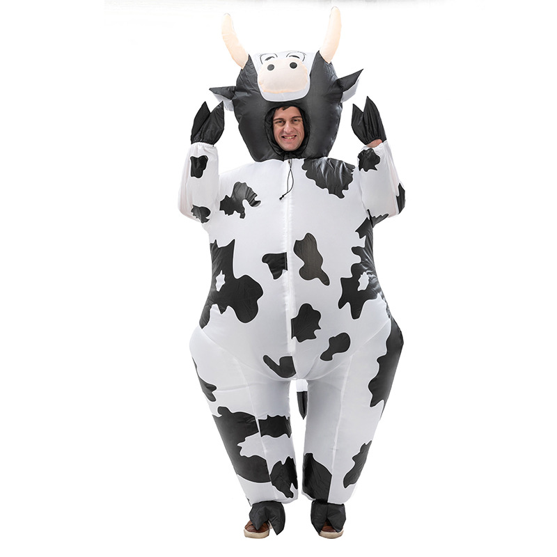Cross-border best-selling cow costume inflatable suit stage performance funny cow costume Halloween costume stage performance direct sales manufacturer