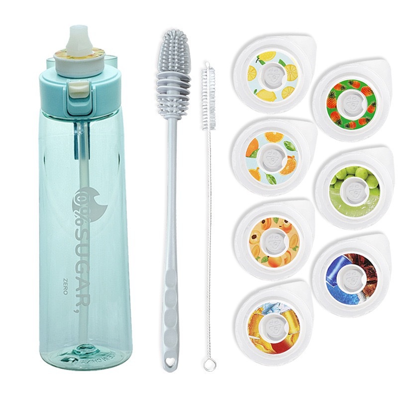 Cross-border hot sale 0 sugar 0 card flavor cup fruit taste ring tritan water bottle sports water cup drinking artifact in stock