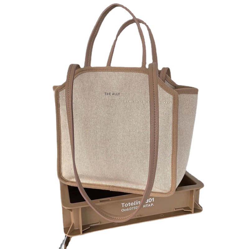 Korean Style ins Mummy Bag Multi-Functional Baby Bag Canvas Lightweight Handbag Lunch Bag Shoulder Crossbody Bag