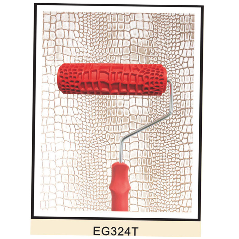 7 インチワニ口テクスチャペイントローラーシリコーン泥ツールアートペイント壁テクスチャローラー 324t 家の装飾用|undefined