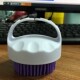 Gray purple bath brush long teeth