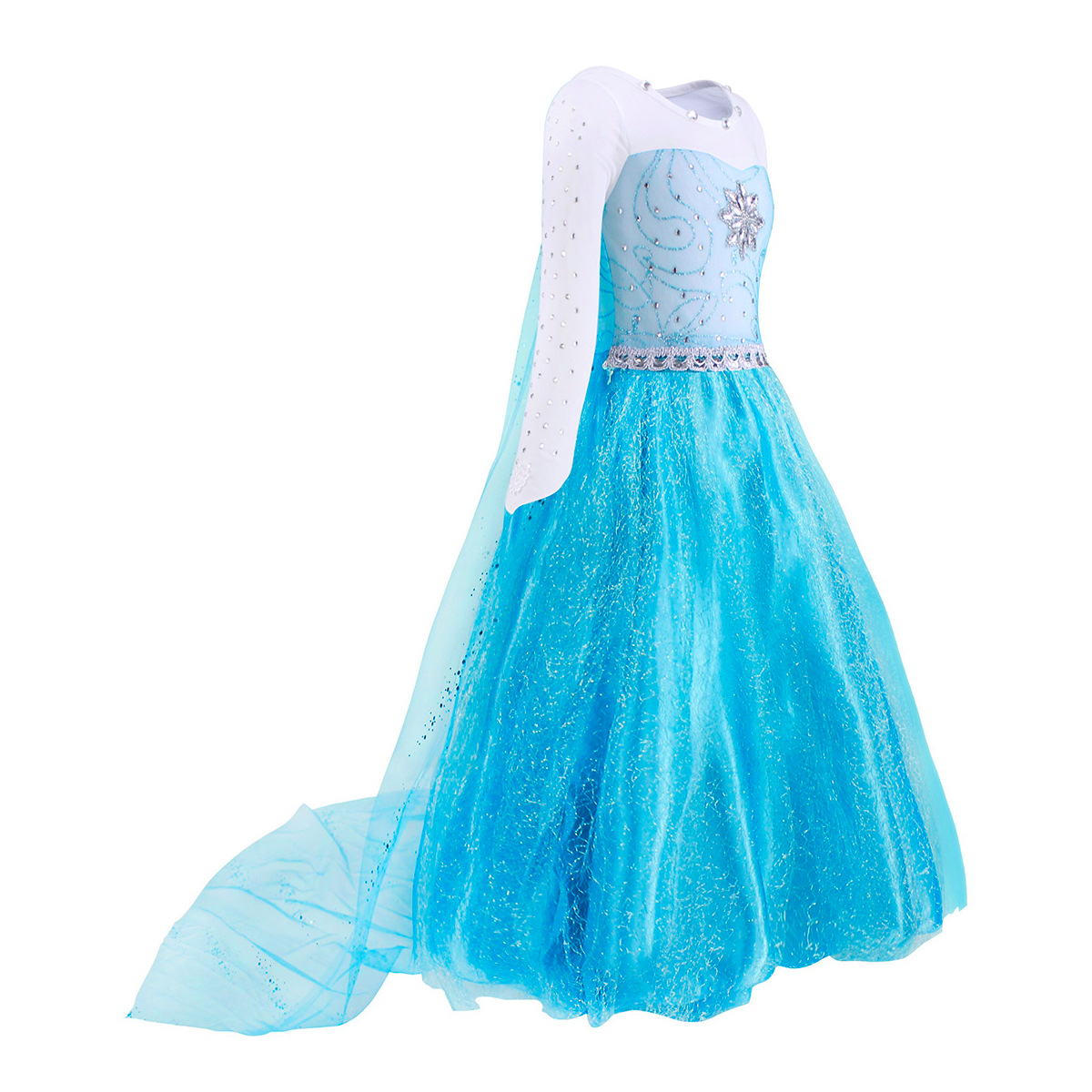2024 Christmas Children's Clothing Frozen Princess Skirt Elsa Girls Long Sleeve dress