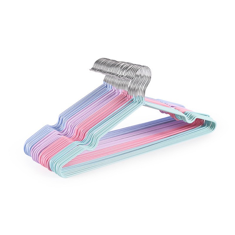 Tiktok same style clothes hanger non-slip plastic dipping clothes hanger dormitory household clothes rack clothes support wet and dry children clothes hanger