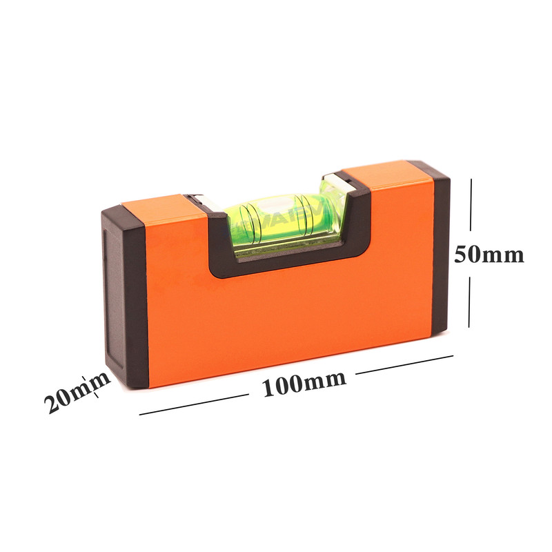 新しい 10 センチメートル高精度アルミ合金シングルバブルレベル便利なポケットレベル定規高精度測定ツール|undefined