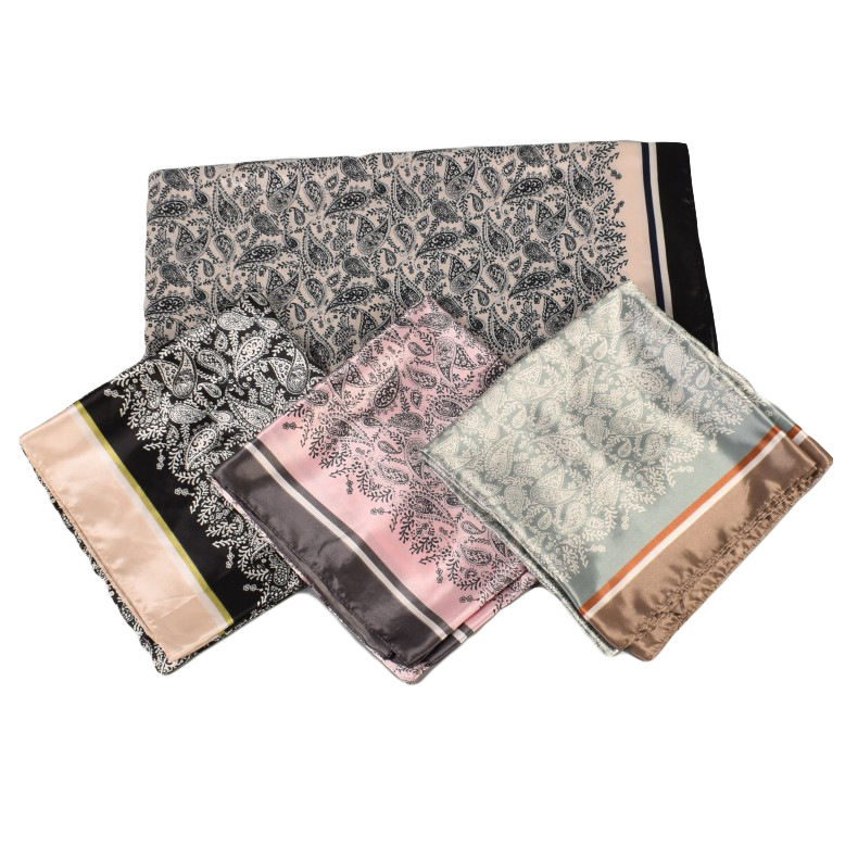 Europe and the United States spring new imitation silk 90 color printing small cashew nuts generous scarf wholesale fashion women's scarf