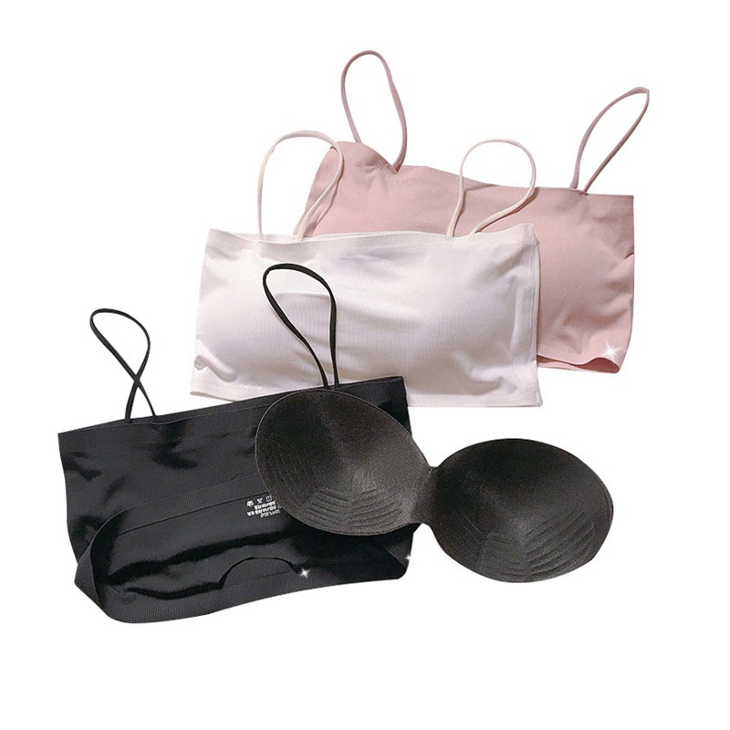 Summer Ice Silk seamless sling underwear women's anti-light tube wrap chest vest wholesale bra one-word belt chest pad