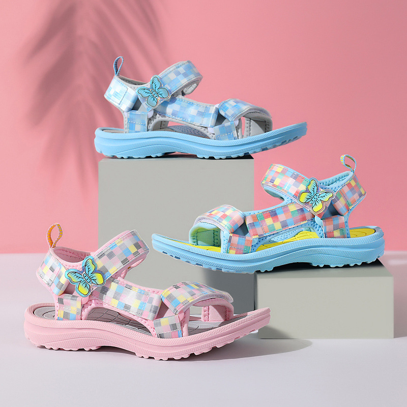 2023 Summer Girls New sandals 25-38 light Fashion Women's Beach princess shoes summer cross-border supply