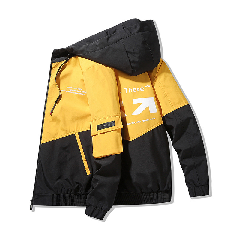 Cross Border Hooded Jacket 2023 Autumn New Youth Student Fashion kn Casual Jacket Loose Handsome Top Men