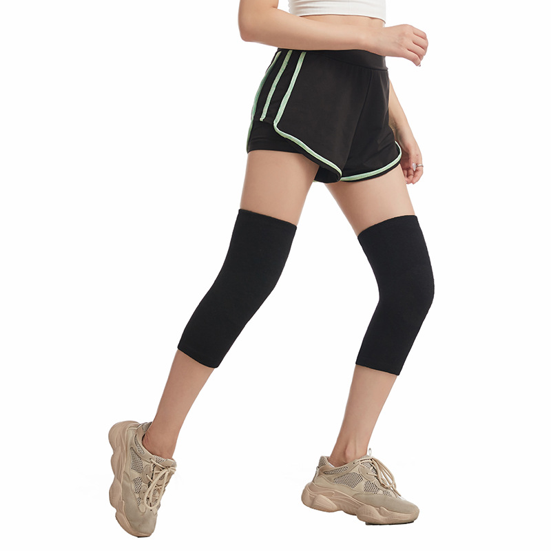 Popular knitted Wormwood warm kneepad adult men and women winter old cold leg heating elastic kneepad cover wholesale