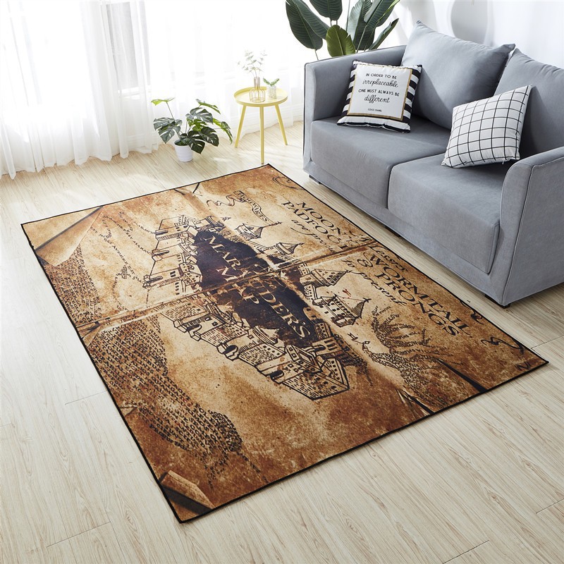 Factory direct cross-border trap visual carpet living room bedroom coffee table mat 3D geometric three-dimensional illusion