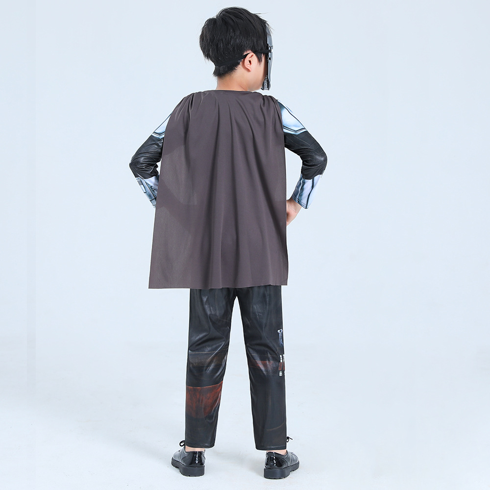 Galaxy Bounty Hunter Mandalorian Kids Play Costume Halloween Holiday Party Show Dress Up