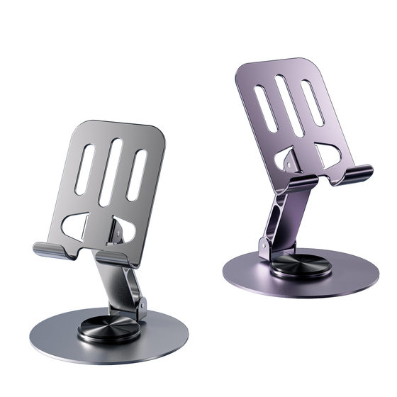[Source Factory] Double Magic Full Metal Mobile Phone Bracket 360-degree Rotating Desktop Bracket for iPad Tablet.