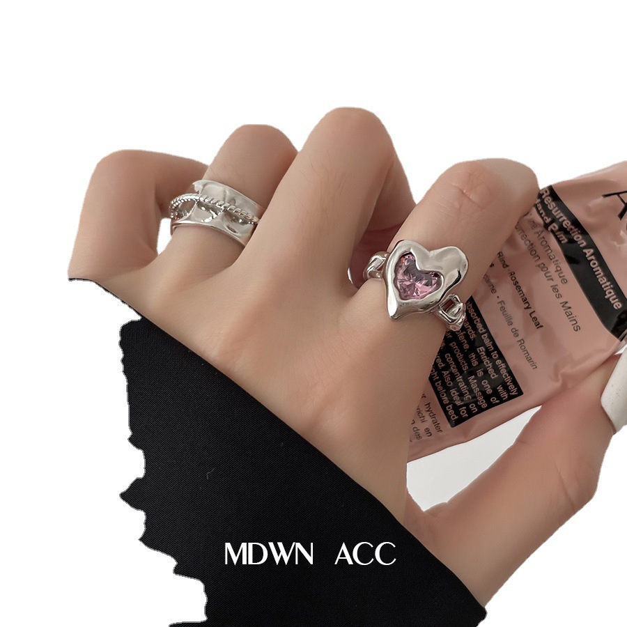 irregular-heart-shaped-heavy-duty-s925-silver-plated-ring-for-women-fashionable-vintage-style-open-finger-ring-for-index-finger