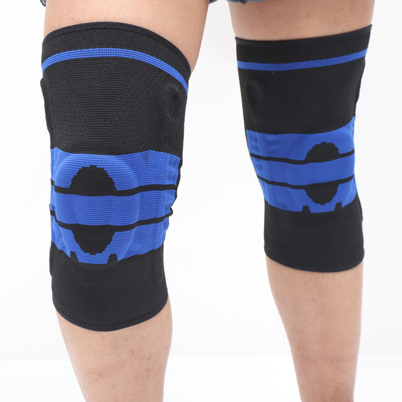 Silicone Leg Protector Mountaineering Fitness Riding Protector Ball Knee Protector Nylon Knitted Sports Outdoor Products Wholesale