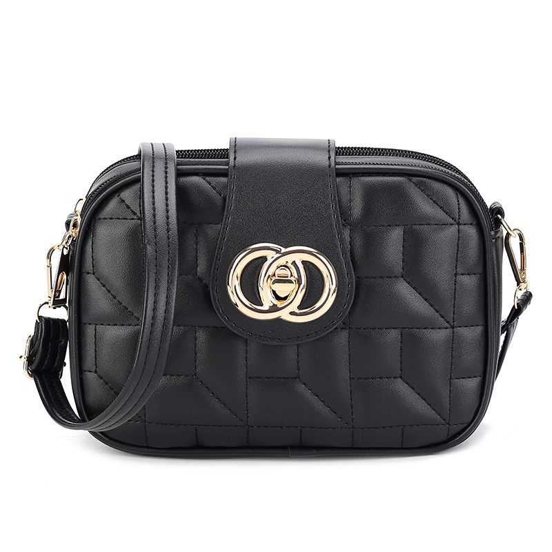 Textured Bag Small Chanel Style High-end Shoulder Bag All-match Satchel Bag Source Factory Women's Multi-layer Small Round Bag