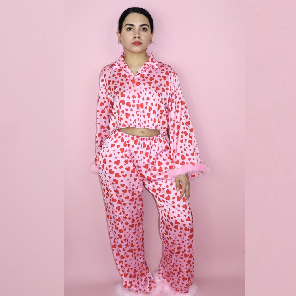 2014 New European and American cross-border Amazon love pajamas home wear suit Valentine's Day Halloween Christmas