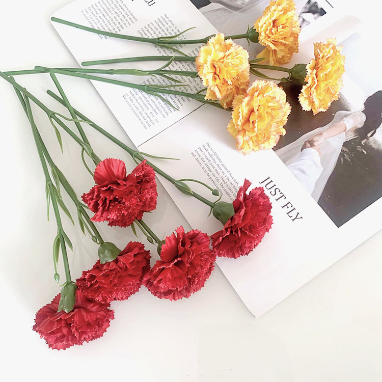 Simulation Short Carnation Teachers' Day Holiday Gift Factory Home Soft Design Photography Props Fake Flowers