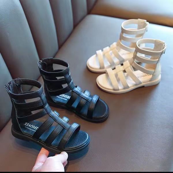 Girls' Sandals 2022 Summer New Fashion Soft Sole Princess Shoes Children Non-Slip Roman Shoes Little Girl Shoes
