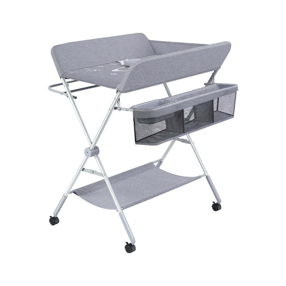 Nappy Table Baby Care Table Bath Integrated Foldable Neonatal Baby Diaper Changing Table Touch Multi-function Bed
