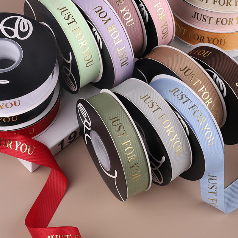 English gilding letters rib ribbon flower packaging ribbon bow ribbon ribbon ribbon cake bouquet bandage