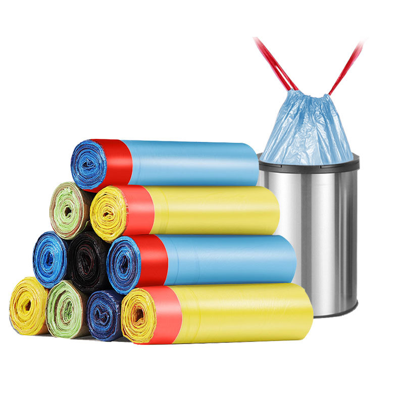 Free Shipping Drawstring Garbage Bag Household Portable Thickened Extra Thick Durable No Dirty Hand Breaking Disposable Drawstring Type Wholesale