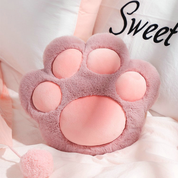 Cute Cartoon Girl Cat Claw Hot Water Bag Charging Intelligent Explosion-proof Fleece Cold-proof Warm Hand Bag Water-filled Warm Hand Bag
