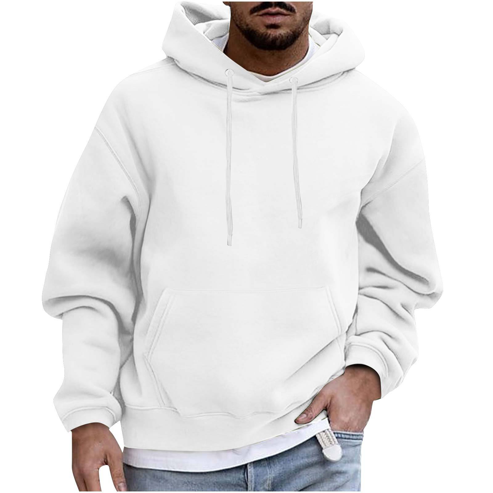 2023 Amazon new men's hoodie foreign trade cross-border loose casual fleece pocket men's hooded sweater