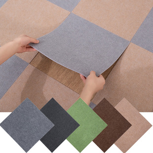 Cross-border New Stitching Square Floor Mat Living Room Non-slip Carpet Self-adhesive Stitching Household Bedroom Cuttable Carpet